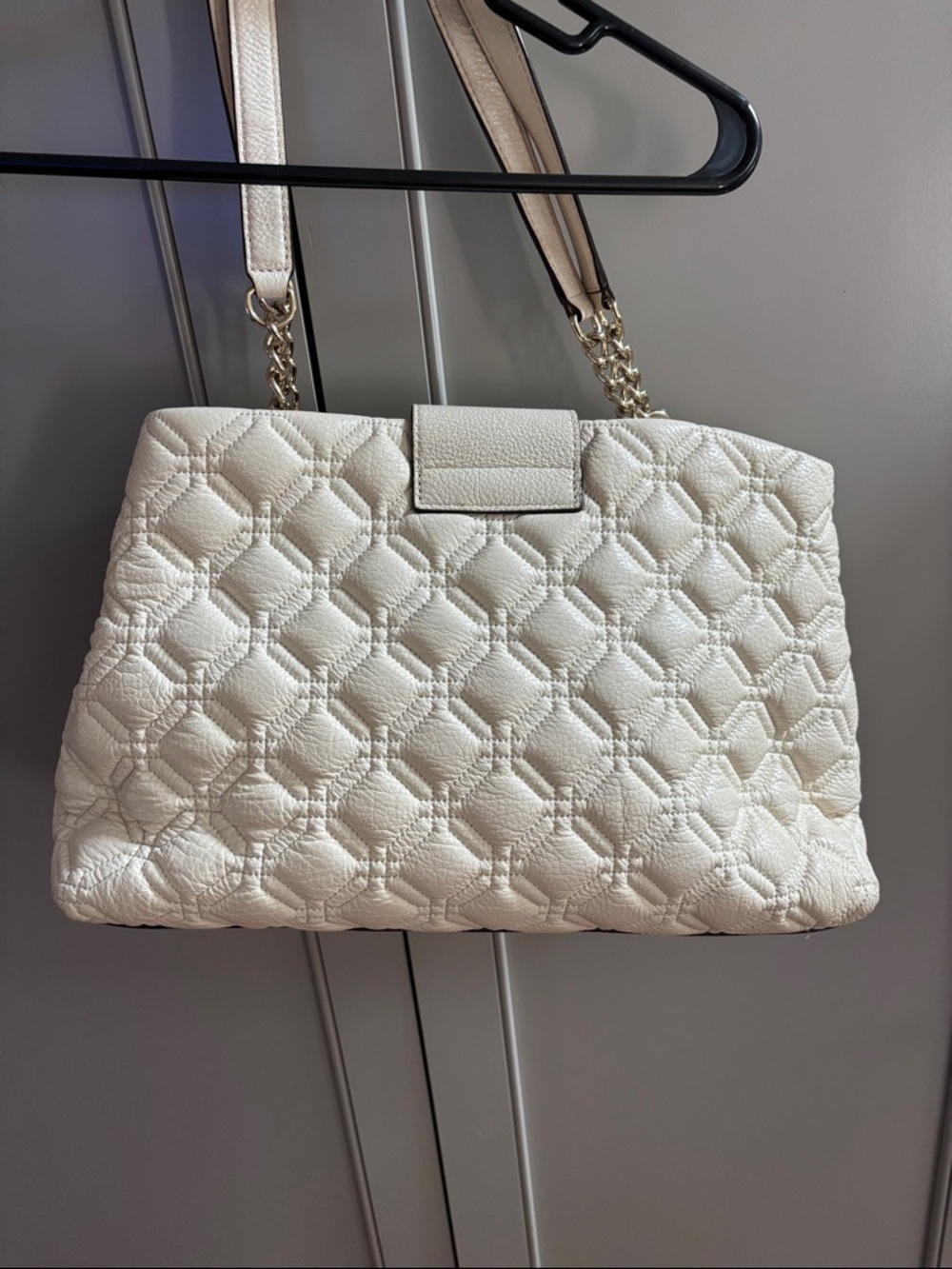 Kate Spade Astor Court ELENA Leather Shoulder Bag Tote Bone - Picture 6 of 12